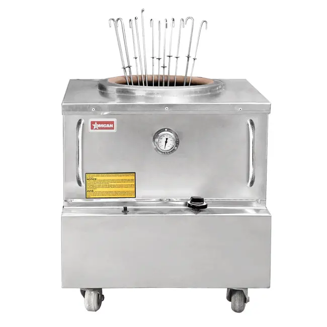 Omcan 32″ X 32″ Stainless Steel Tandoor Clay Oven – Natural Gas 44285 1