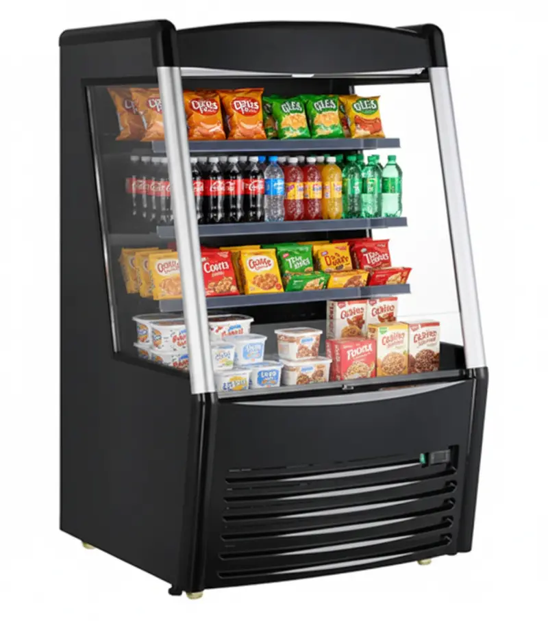 Omcan 33″ Grab-And-Go Open Refrigerated Self-Serve Display Case With 13.77 Cu.Ft. Capacity – Black 47514 1