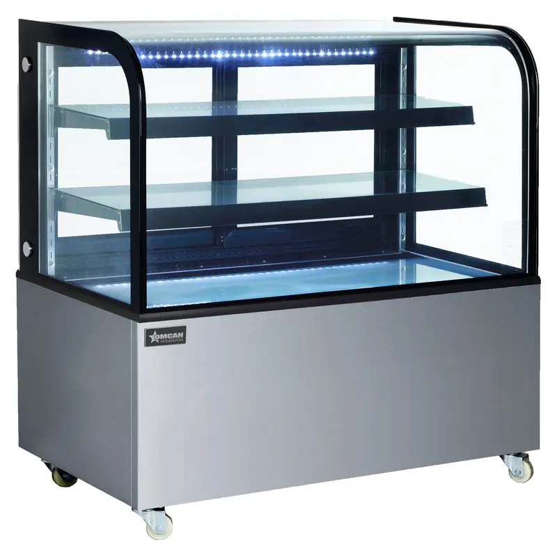 Omcan 48" Two (2) Shelf Non-Refrigerated Dry Bakery Display Case, 14.1 Cu.Ft (400 L) 47103 1