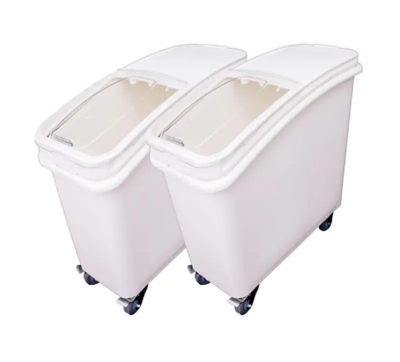 Omcan 79.5 Liter (21 Gallon) Ingredient Bin With Sliding Lid And Scoop (Pack Of 2) 80985 1