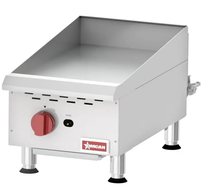 Omcan Countertop Stainless Steel Gas Griddles With Manual Control & 1 Burner Used For01826 1