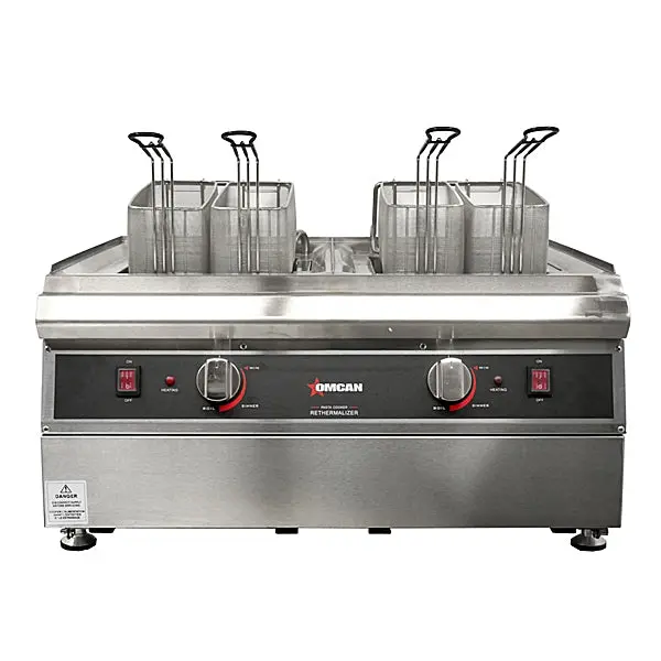 Omcan Double Tank Electric Pasta Cooker With Two 9L Capacity 41883 1