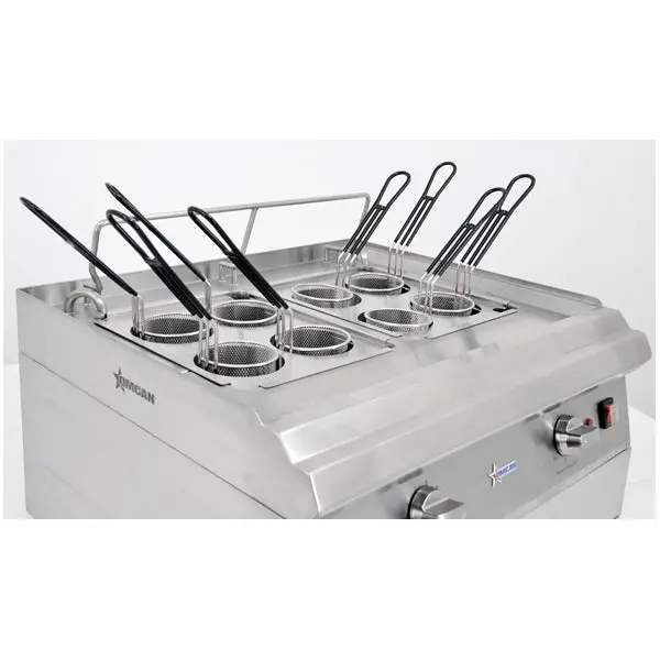 Omcan Double Tank Electric Pasta Cooker With Two 9L Capacity 41883 2