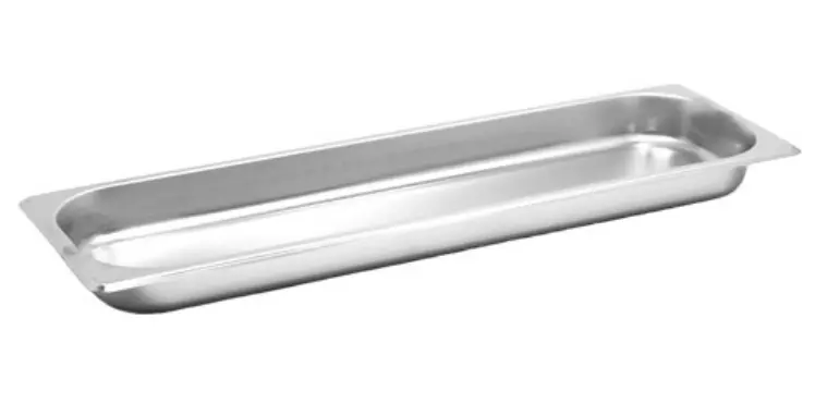 Omcan Half-Size Long Stainless Steel Steam Table Pan – 1.5″ Deep 80648 1