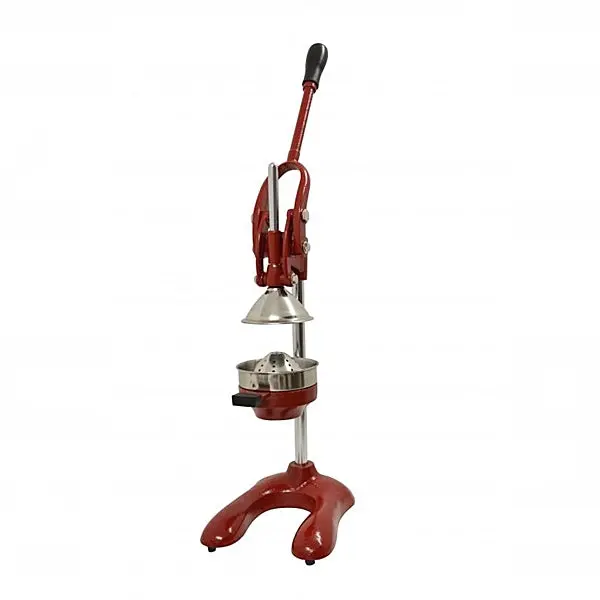 Omcan Manual Cast Iron-Red Juice Extractor With 5” Cutter Plate Diameter 23576 1
