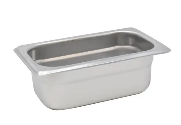 Omcan Ninth-Size Anti-Jam Stainless Steel Steam Table Pan – 2.5″ Deep 80282 1