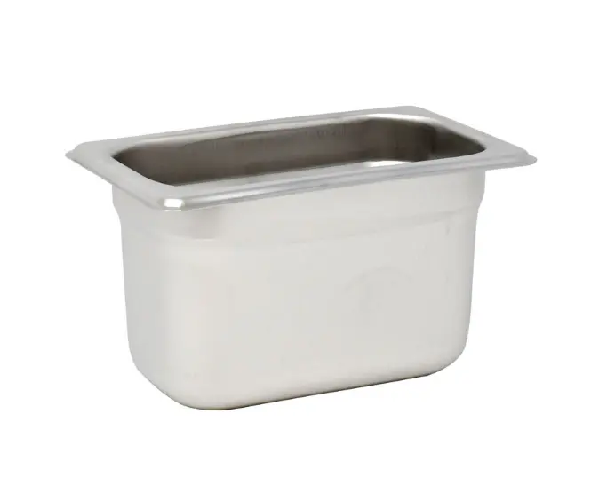 Omcan Ninth-Size Anti-Jam Stainless Steel Steam Table Pan – 4″ Deep 80283 1