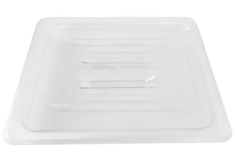 Omcan Polycarbonate Half-Size Clear Solid Cover For Food Pan 80025 1