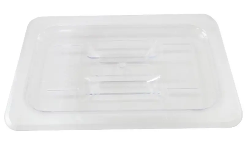 Omcan Polycarbonate Quarter-Size Clear Solid Cover For Food Pan 80020 1