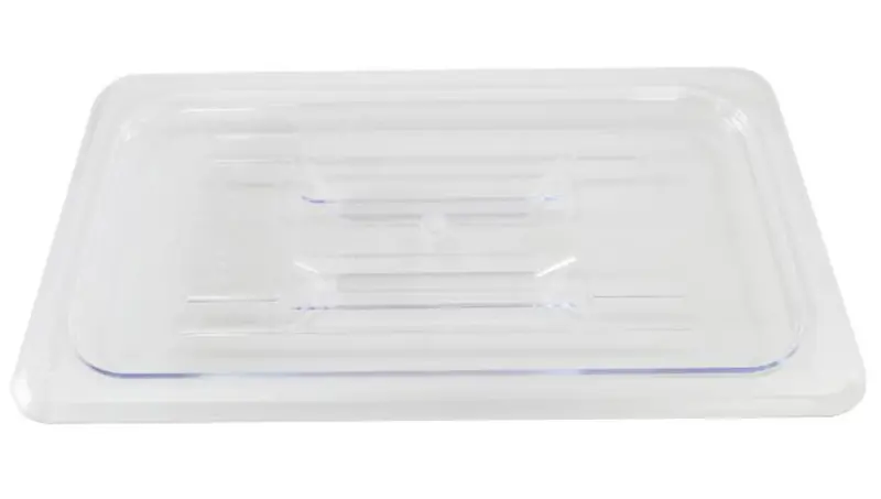 Omcan Polycarbonate Third-Size Clear Solid Cover For Food Pan 80023 1