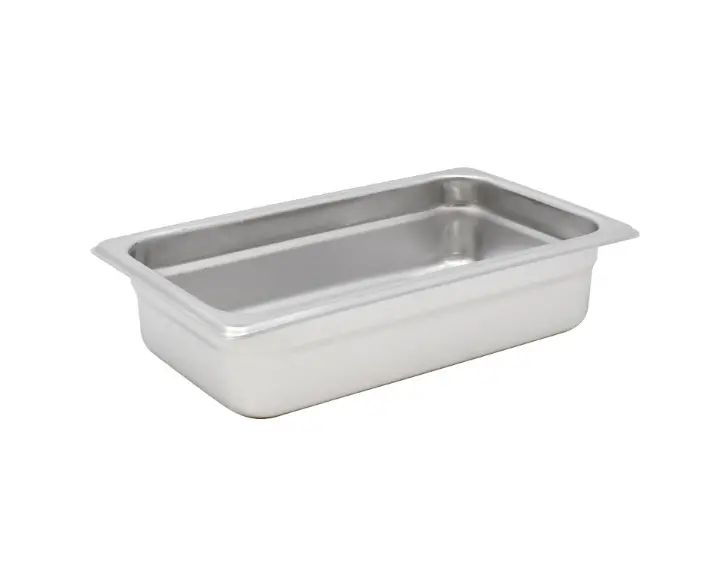Omcan Quarter-Size Stainless Steel Steam Table Pan – 2.5″ Deep 80272 1