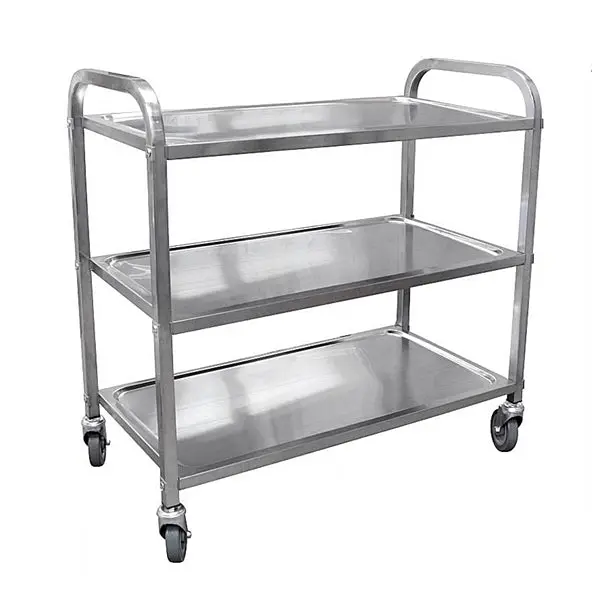 Omcan Stainless Steel Bussing Cart With 31.5″X17.6″ Tray, 24419 1