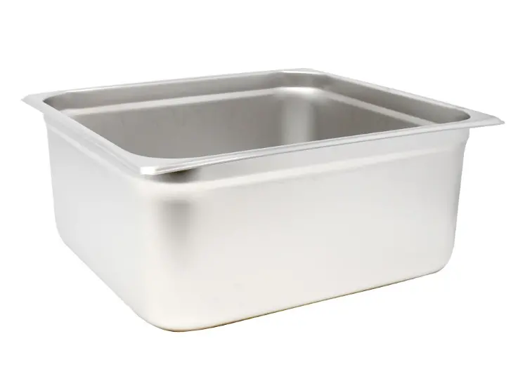 Omcan Two-Third-Size Anti-Jam Stainless Steel Steam Table Pan – 6″ Deep 80615 1