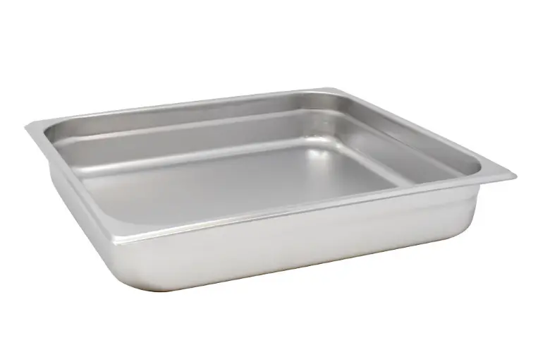Omcan Two-Third-Size Stainless Steel Steam Table Pan – 2.5″ Deep 80613 1