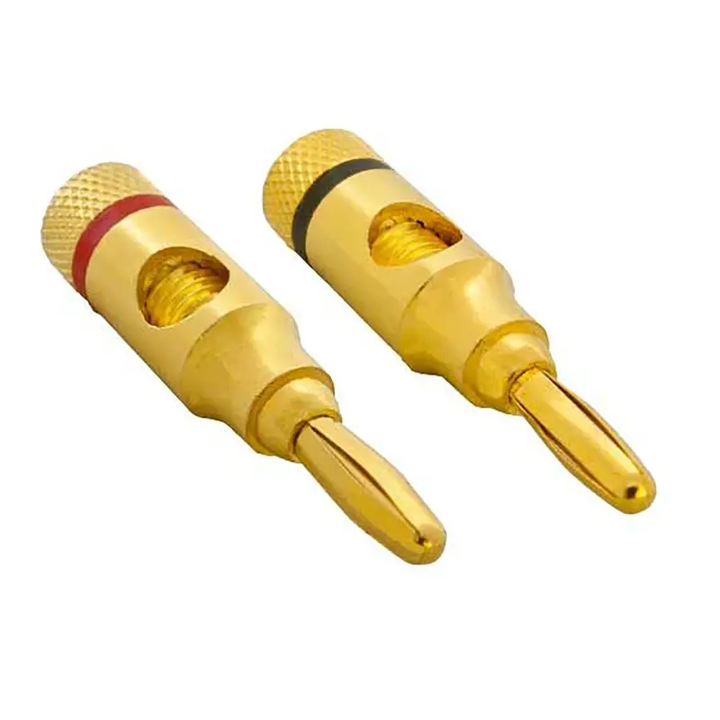Open Screw Type Speaker Banana Plugs 1 Pair 1