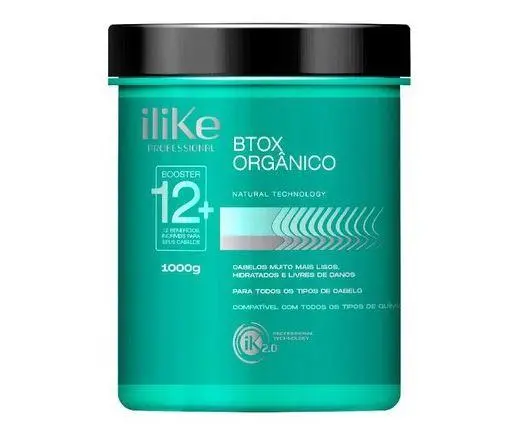 Organic Btox Shea Hazelnut Keratin Natural Technology Straightening 1Kg - Ilike 1