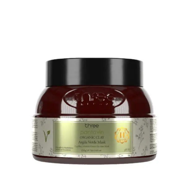 Organic Green Clay Pantovin Australian Macadamia Hair Mask 250G - Three Therapy 1