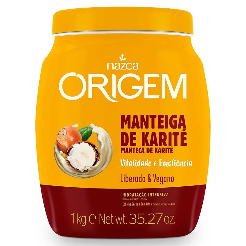 Origem Moisturizing Shea Butter Karité Vegan Vitality Emollient Mask 1Kg - Nazca 1