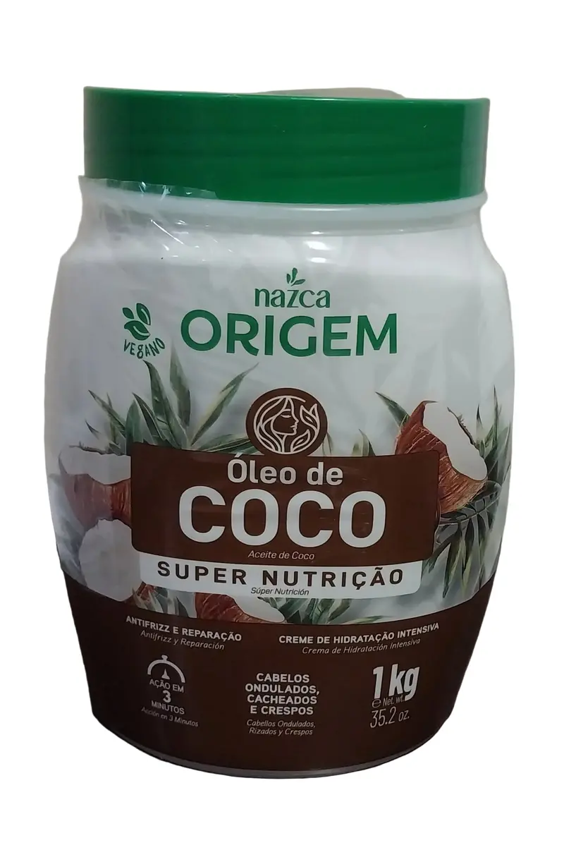 Origem Moisturizing Vegan Coconut Oil Intense Nourishing Mask 1Kg - Nazca 1