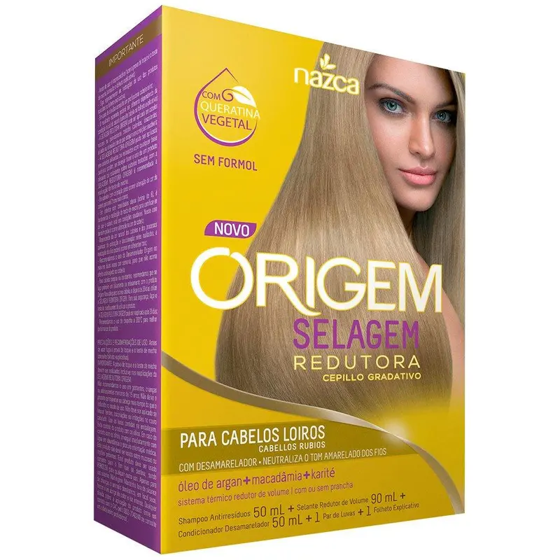 Origem Sealing Reducing Vegetable Keratin Blond Hair Smoothing Kit - Nazca 1