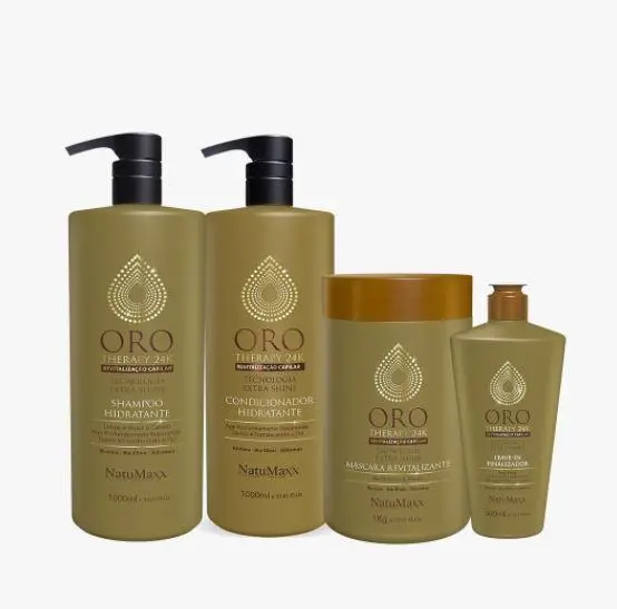 Oro 24K Therapy 12 Oils Biotin Silicones Bio Elixir Kit 4 Products - Natumaxx 1