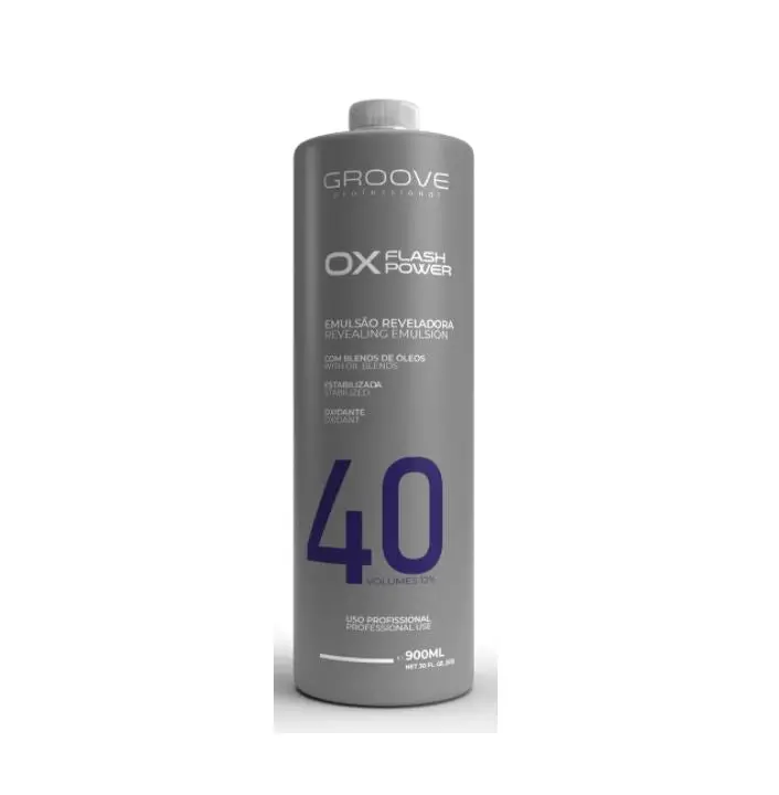 Ox Flash Power Stabilized Oxidant Revealing Emulsion 40 Vol. 900Ml - Groove 1