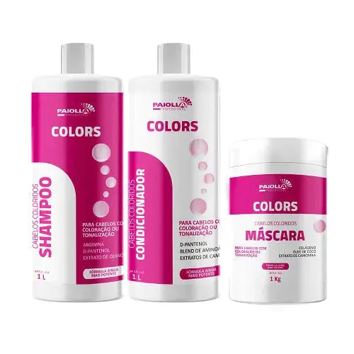 Paiolla Colored Hair Treatment Kit 3X 1L / 3X 33.81 Fl Oz 1