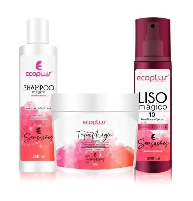 Panthenol Inca Oil Sensações Sensation Magic Touch Hair Kit 3 Itens - Ecoplus 1