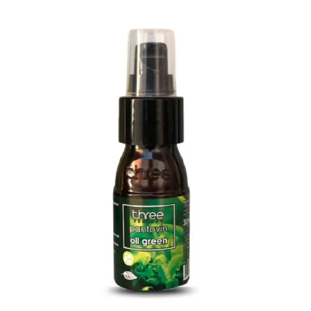 Pantovin Oil Green Vegan Humectant Restore Hair Treatment 30Ml - Three Therapy 1