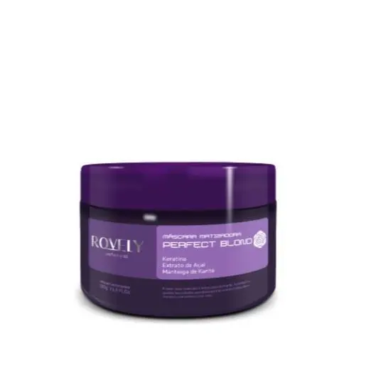 Perfect Blond Hair Treatment Toning Mask Acai Keratin Karite 300G - Rovely 1