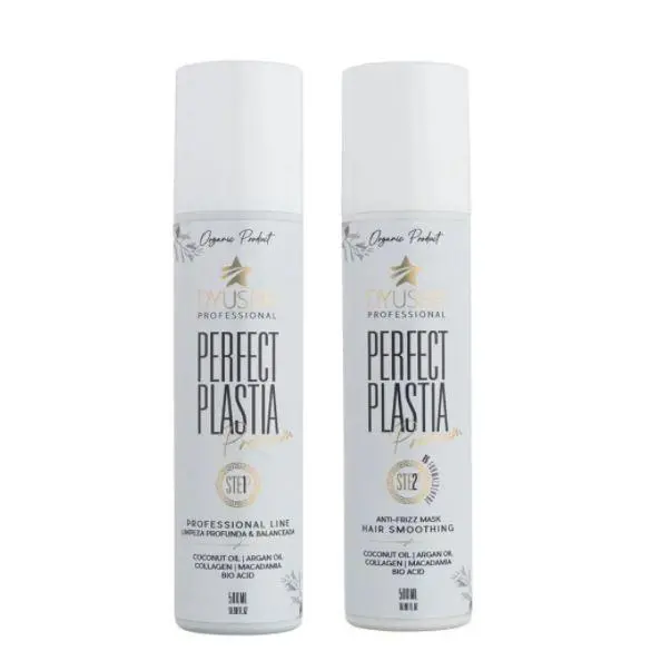 Perfectplastia Premium Hair Smoothing Brazilian Blowout Organic 2X500ml - Dyusar 1