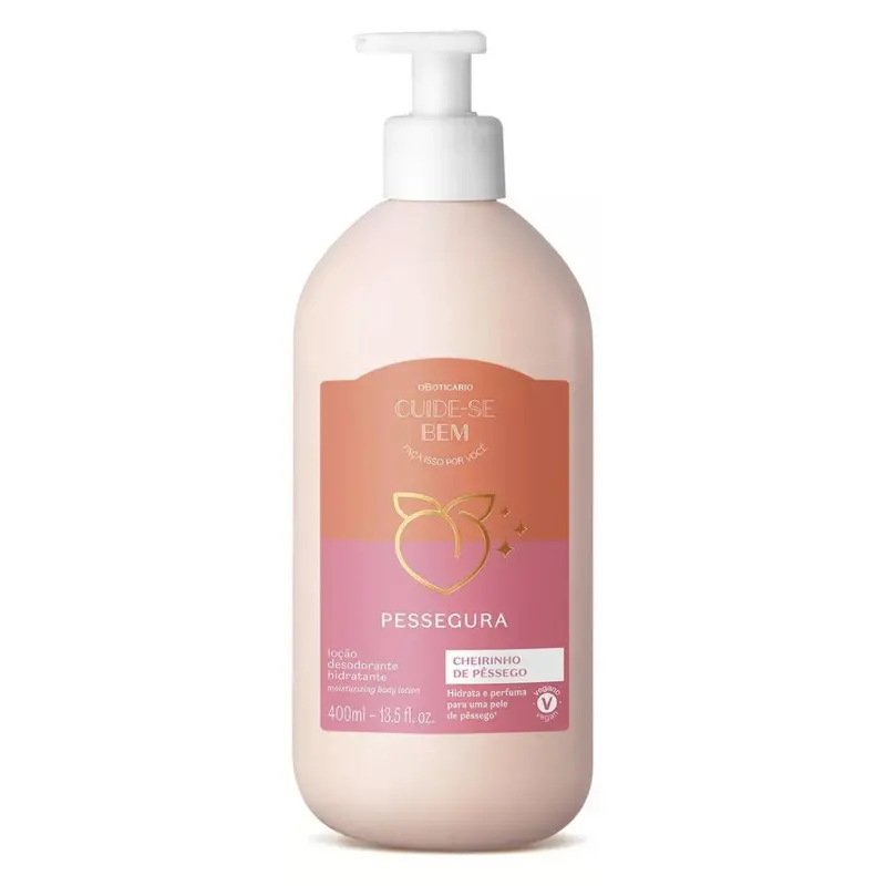 Pessegura Body Deodorant Moisturizing Cream Skin Care 400Ml O Boticário 1
