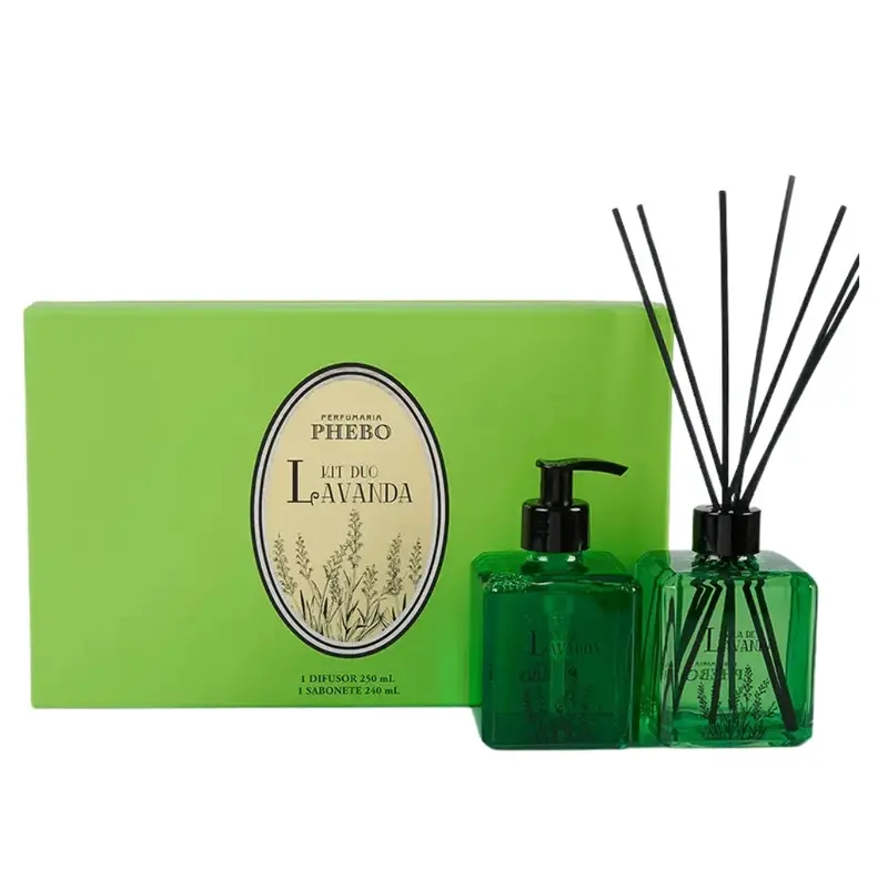 Phebo Lavender Home Fragance Room Diffuser + Liquid Soap 240Ml Kit Granado 1