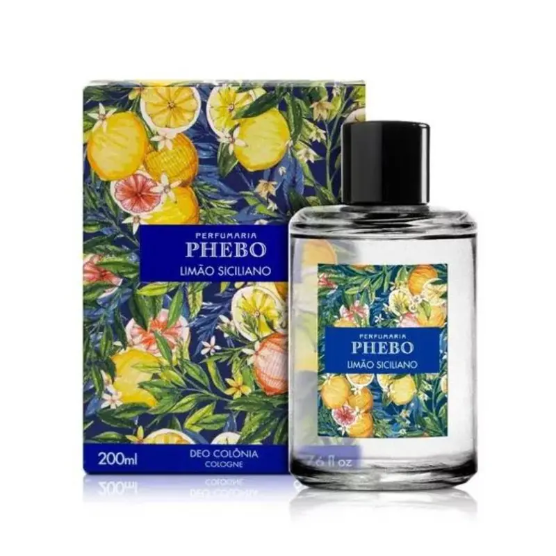 Phebo Sicilian Lemon Deo Cologne Body Perfume Citrus Fragance 200Ml 1