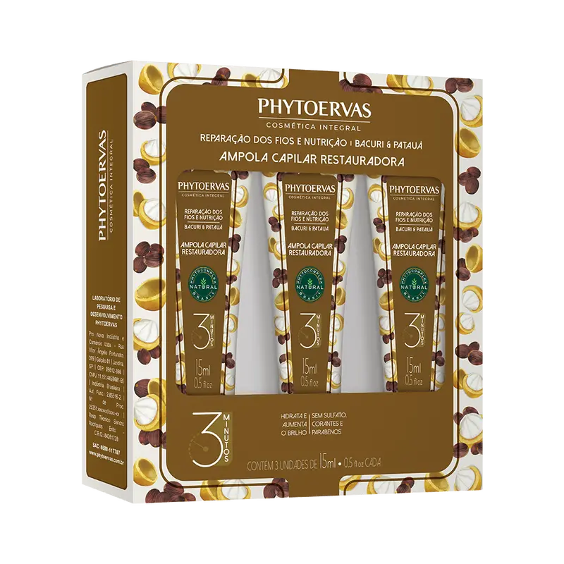 Phytoervas Light Bulb Wire Repair And Nutrition Bacuri And Patauá 3 / 15Ml 1