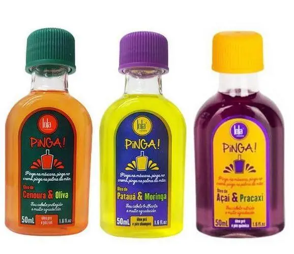 Pinga Oil Acai Pracaxi Carrot Olive Pataua Moringa Kit 3X50ml - Lola Cosmetics 1