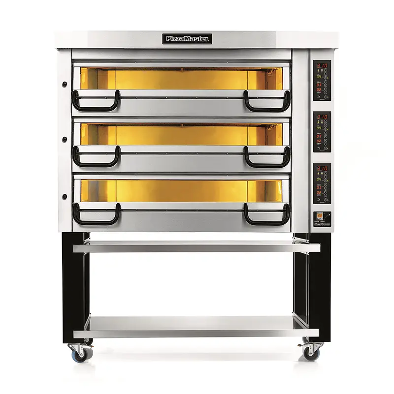 Pizzamaster 71.3" Electric Triple Deck Pizza Oven With Stand Used For02413 1