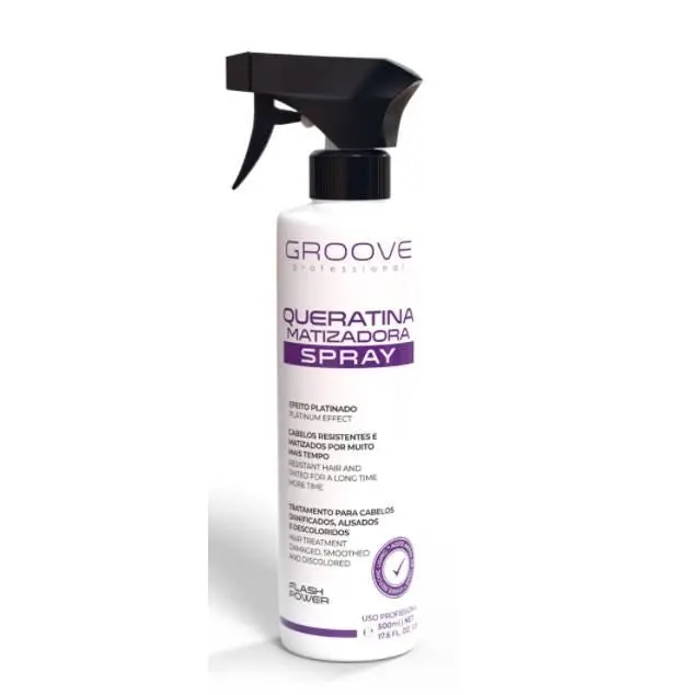 Platinum Effect Tinting Spray Flash Resistant Hair Treatment Fluid 500Ml - Groov 1