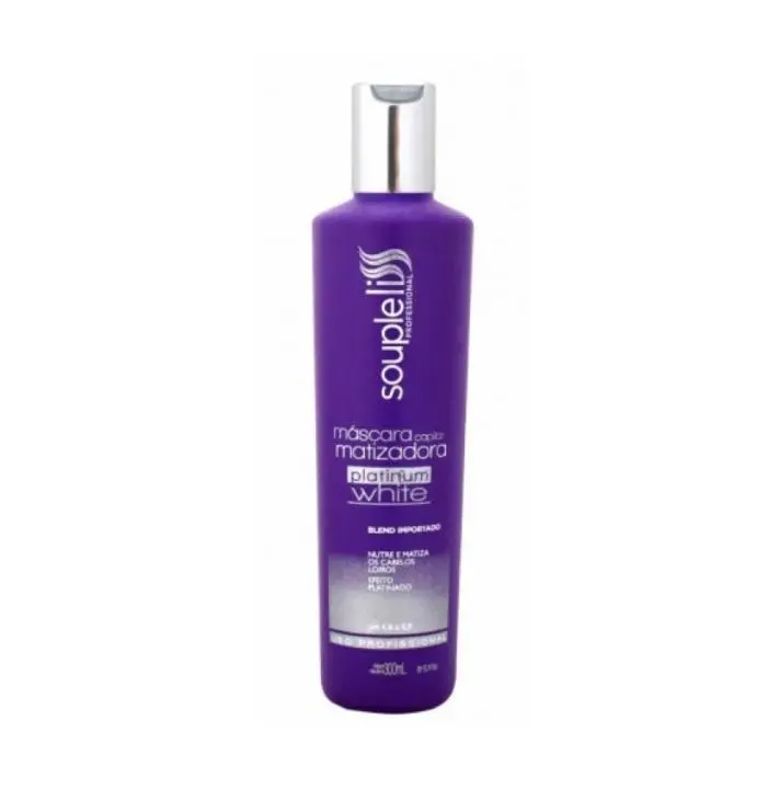 Platinum White Tinting Nrightness Nourishing Blond Hair Mask 300Ml - Souple Liss 1