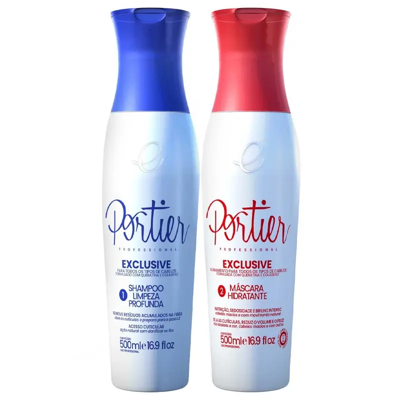 Portier Exclusive Blowout Hair Progressive Brush 2X500ml - Portier 1