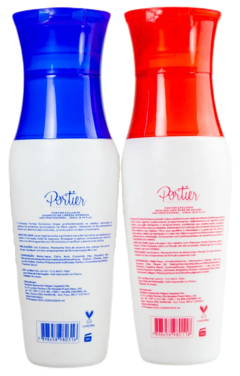 Portier Exclusive Progressive Brush Shampoo + Mask 2X250ml - Portier 2