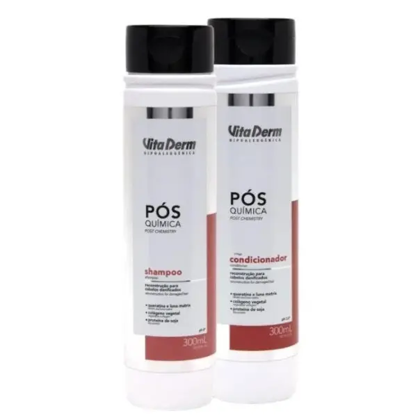 Post Chemistry Damaged Hair Reconstruction Treatment Kit 2X300ml - Vita Derm 1