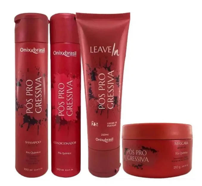 Post Progressive Keratin Collagen Almond Oils Hair Treatment Kit 4 Itens - Onixx 1