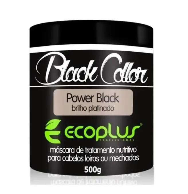 Power Black Collors Gloss Tinting Nourishing Treatment Mask 500G - Ecoplus 1