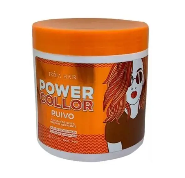 Power Collor Activator Ruivo Tinting Argan Ojon Vitamin E Mask 500G - Troia Hair 1