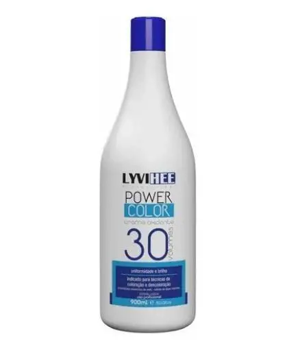 Power Color Hydrogen Peroxide Bleaching Discoloration Ox 30 Vol. 900Ml - Lyvihee 1