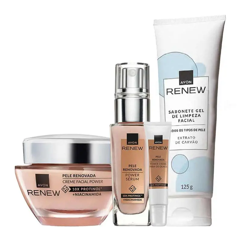 Power Cream Daily Facial Skin Care Collagen Protinol Treatment Kit Avon 1