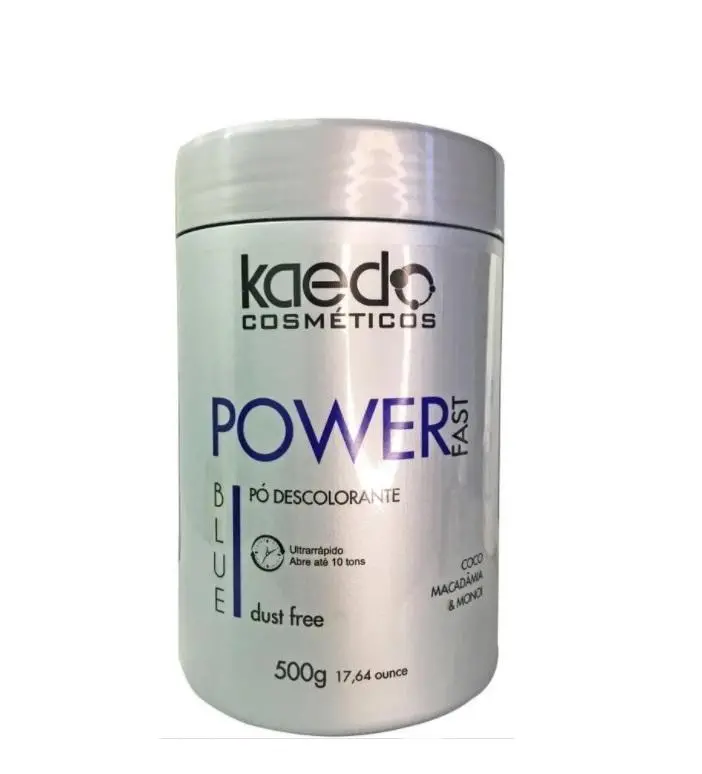 Power Fast Blue Dust Free 10 Tones Discoloration Bleaching Powder 500G - Kaedo 1