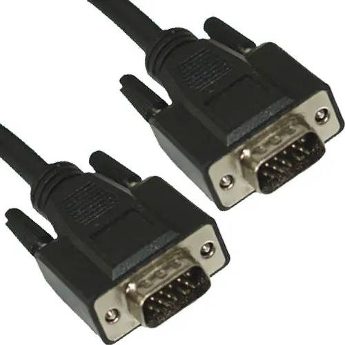 Premium Plenum Svga Monitor Cable Hd15 Male To Male Black 1