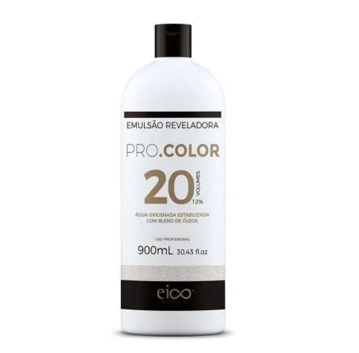 Pro Color Bleaching Oil Stabilized Emulsion Oils Blend Ox 20 Vol. 900Ml - Eico 1